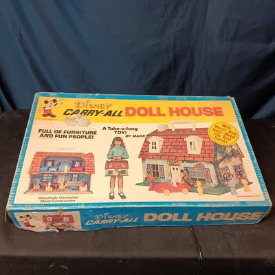 WALT DISNEY PRODUCTIONS CARRY-ALL DOLL HOUSE BY MARX