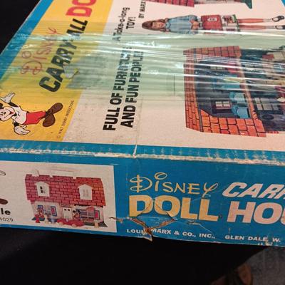 WALT DISNEY PRODUCTIONS CARRY-ALL DOLL HOUSE BY MARX