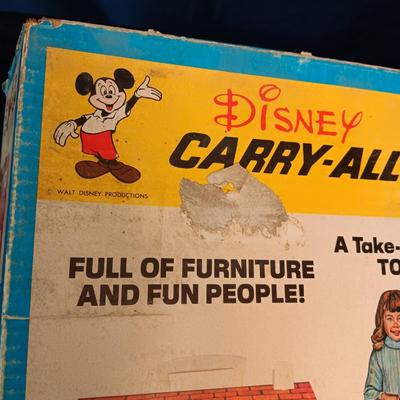 WALT DISNEY PRODUCTIONS CARRY-ALL DOLL HOUSE BY MARX