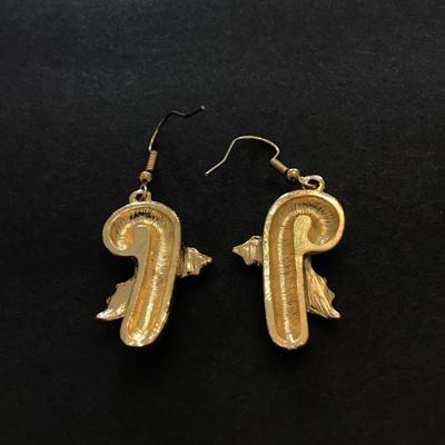 Candy cane dangle earrings