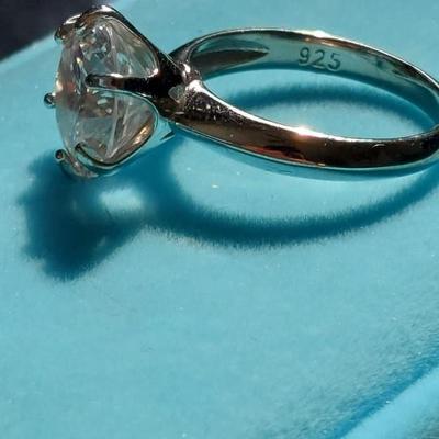 Sterling silver Moissanite Ring