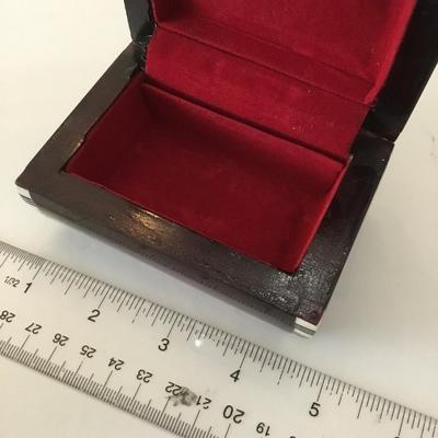Vintage Shell inlay wooden trinket or jewelry box