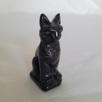 Carved Stone Bastet Statue (K-EL)