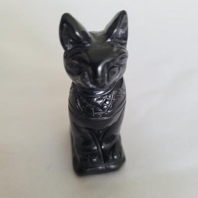 Carved Stone Bastet Statue (K-EL)