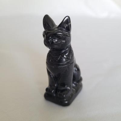 Carved Stone Bastet Statue (K-EL)