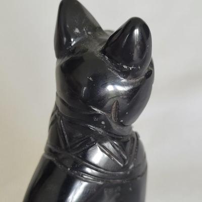 Carved Stone Bastet Statue (K-EL)