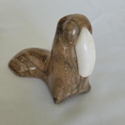 Carved Stone Walrus plus Carved Trinket Box by DIMU (D-EL)
