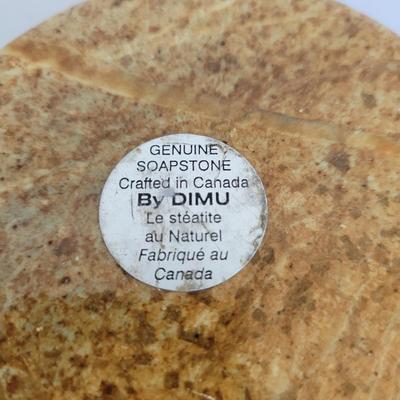 Carved Stone Walrus plus Carved Trinket Box by DIMU (D-EL)