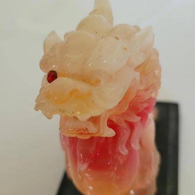 Carved Puzzle Ball and Foo Dogs (D-EL)