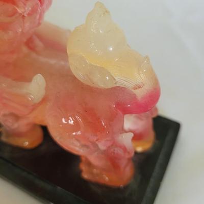 Carved Puzzle Ball and Foo Dogs (D-EL)