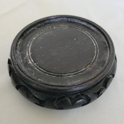 Carved Puzzle Ball and Foo Dogs (D-EL)