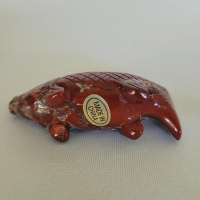 Carved Jade Money Frog & Fish Statuettes (D-EL)