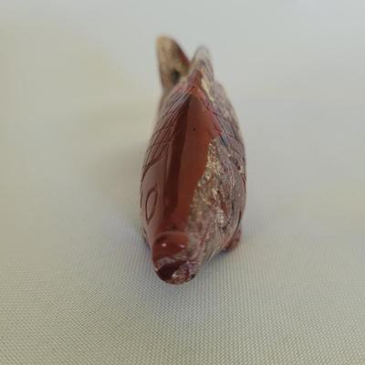 Carved Jade Money Frog & Fish Statuettes (D-EL)