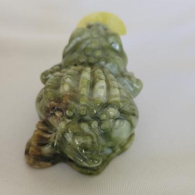 Carved Jade Money Frog & Fish Statuettes (D-EL)