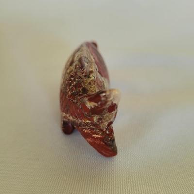 Carved Jade Money Frog & Fish Statuettes (D-EL)
