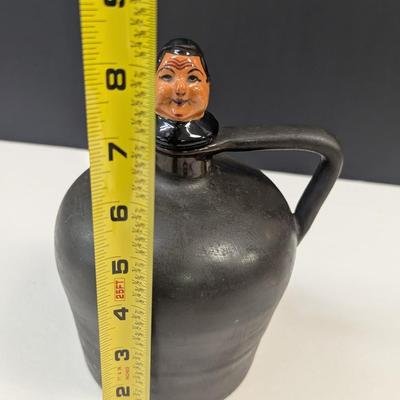 Sale Photo Thumbnail #505: Lador Vintage Ceramic Music Box Brown Liquor Jug Friar Cork Prohibition Era