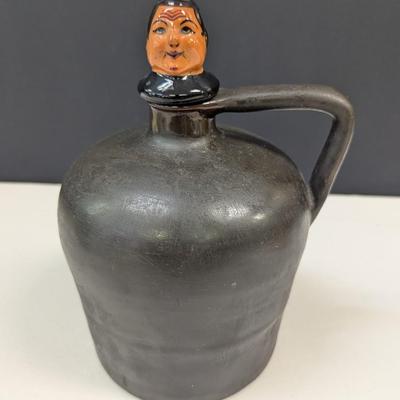 Sale Photo Thumbnail #500: Lador Vintage Ceramic Music Box Brown Liquor Jug Friar Cork Prohibition Era