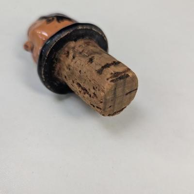 Sale Photo Thumbnail #503: Lador Vintage Ceramic Music Box Brown Liquor Jug Friar Cork Prohibition Era