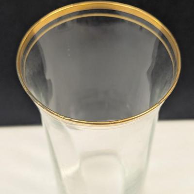 Sale Photo Thumbnail #546: 9 - 1960's Vintage Tiffin-Franciscan Gold Rimmed Crystal Glasses 5 1/2" Tall