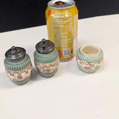Sale Photo Thumbnail #570: Marked Vintage Spice Shaker Set With Caddy