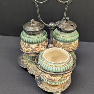 Sale Photo Thumbnail #574: Marked Vintage Spice Shaker Set With Caddy