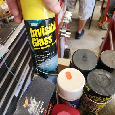 Box lot of Assorted Car Household Cleaners Care Items