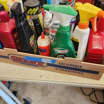 Box lot of Assorted Car Household Cleaners Care Items