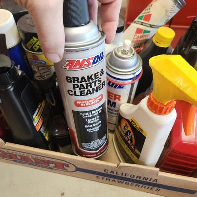 Box lot of Assorted Car Household Cleaners Care Items