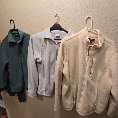 Three women's light weight jackets - Zip up and pull over