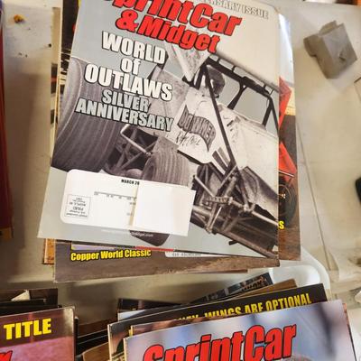 6 Stacks of Sprint Car & Midget magazines