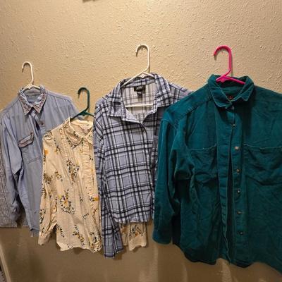 Women's long sleeve button up tops - Chaps - Laurn Conrad - Just Polly and more