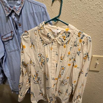 Women's long sleeve button up tops - Chaps - Laurn Conrad - Just Polly and more