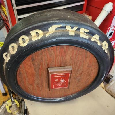 1973 Summit Point Spring Nationals Award with Vintage Goodyear Racing Tire