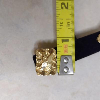 14 Karat Yellow Gold Post Earrings- Gold Nugget Design- Approx Total Weight 7.3 Grams (#51)