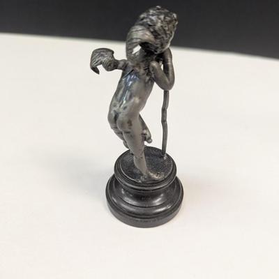 Sale Photo Thumbnail #584: Vintage Metal Cherub Statue 4" Tall