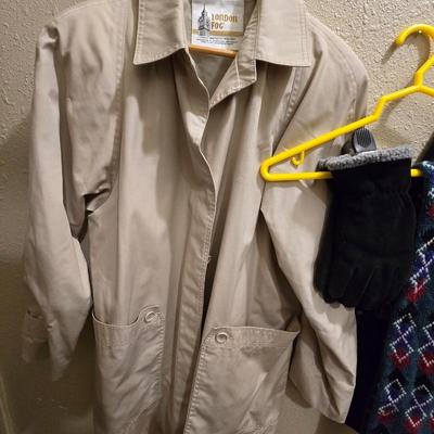 Two nice coats - London Fog - Fleet Street with a scarf and gloves