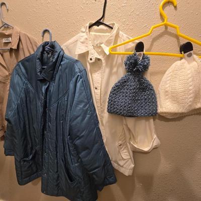 One winter coat - and two light weight jackets London Fog - Tedd with stocking caps