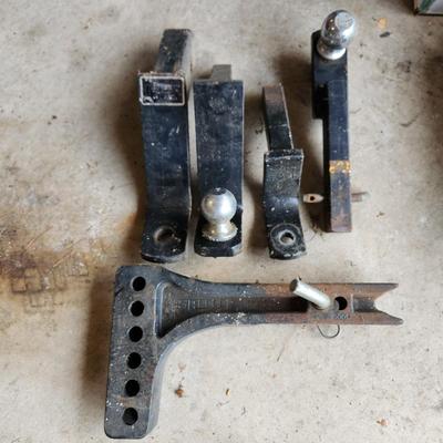 Lot of 5 Trailer Hitches Hitch Bar, Putnam Receiver , Reese Hitch