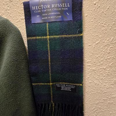 Two women's jackets - D&Co = Lands' End - with new Hector Russell scarf