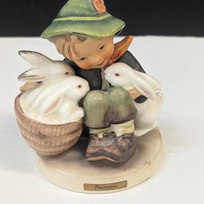 Sale Photo Thumbnail #602: Goebel Hummel Playmates TMK3 #58/0  W Germany (Boy With Rabbits)