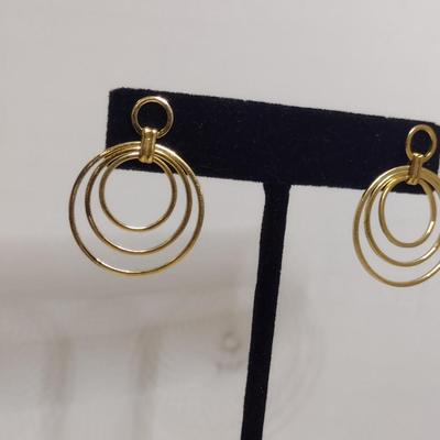 14 Karat Yellow Gold Post Earrings- Approx Total Weight 5.4 Grams (#52)