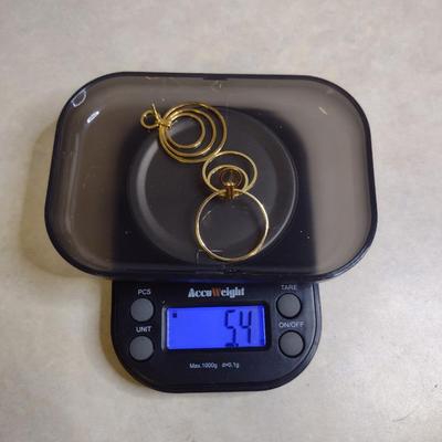 14 Karat Yellow Gold Post Earrings- Approx Total Weight 5.4 Grams (#52)