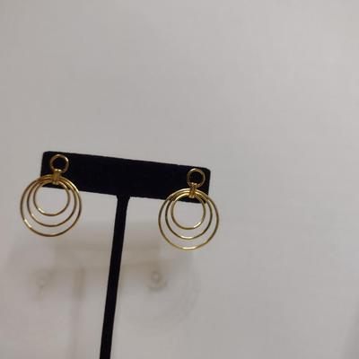 14 Karat Yellow Gold Post Earrings- Approx Total Weight 5.4 Grams (#52)