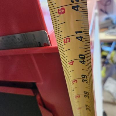 2 Section Tool Cabinet Chest 19 Drawers 2 Foldup Side Tables on Casters