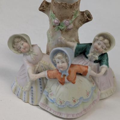 Sale Photo Thumbnail #617: Porcelain Figurine 3 Girls Dancing Around A Tree