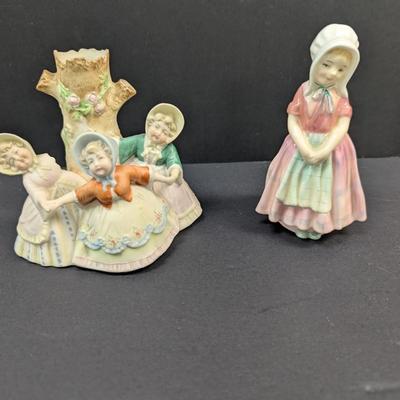 Sale Photo Thumbnail #618: Porcelain Figurine 3 Girls Dancing Around A Tree
