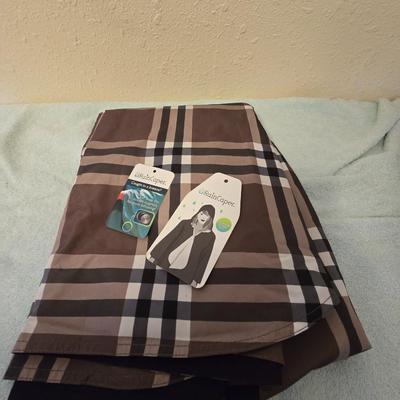 Quoddy Boots with umbrella, rain caper, and gloves