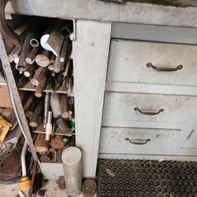 Vintage South Bend Lathe Works 644R includes all parts Cabinet and contents