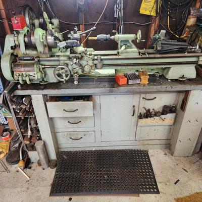 Vintage South Bend Lathe Works 644R includes all parts Cabinet and contents