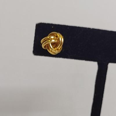 14 Karat Yellow Gold Post Earrings- Approx Total Weight 1.1 Grams (#54)